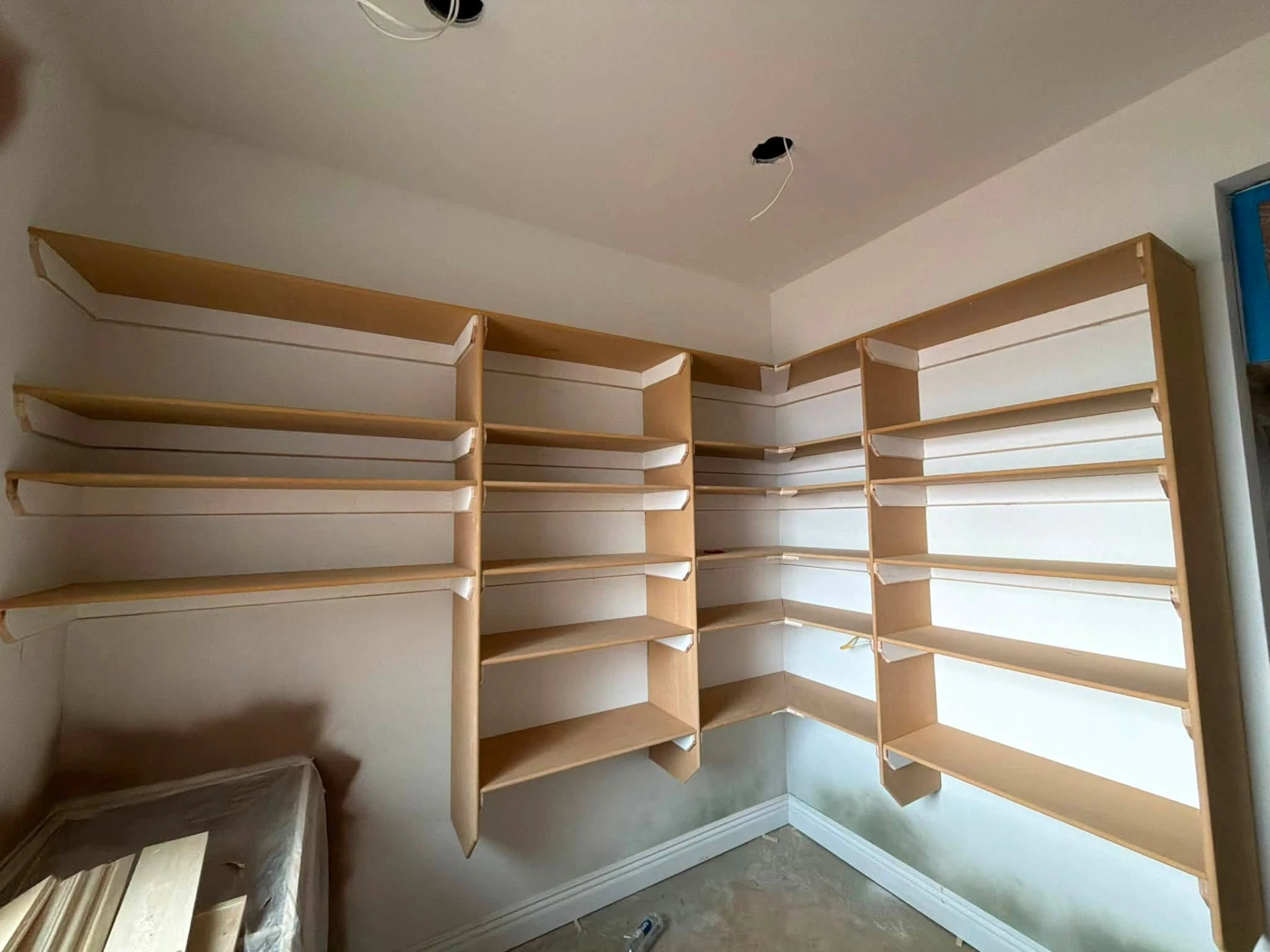 Custom pantry shelving